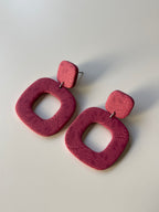 Pendientes grandes rosa